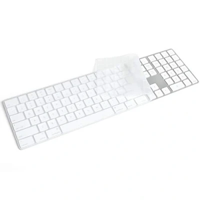 Afbeelding van Masibloom Transparante siliconen toetsenbordhoes voor Apple iMac Magic toetsenbord met numeriek MQ052LL/A (A1843) US/EU lay out ultradunne beschermhoes (siliconen transparant)