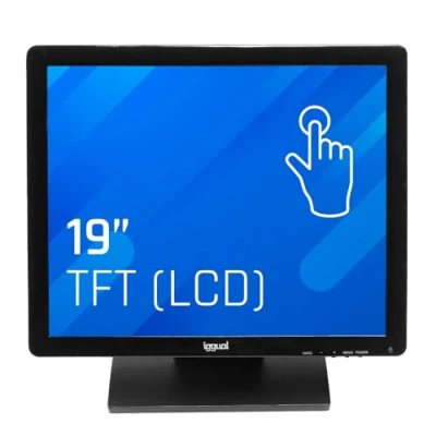 Afbeelding van iggual 19 inch LCD monitor Touchscreen MTL15C Vesa 75 x Compatibel met Windows en MS Back Gewicht 6 kg Kleur Zwart