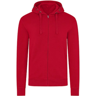 Afbeelding van Men&#039;s Hooded Jacket &#039;Premium&#039; met ritssluiting Red XL