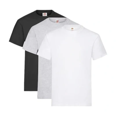 Afbeelding van Fruit of the Loom, T shirt van zware stof voor heren, set 3, M