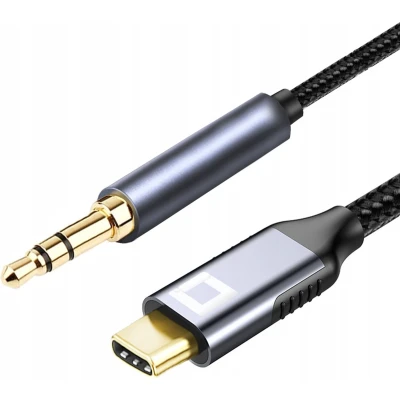 Afbeelding van Co2® USB C naar 3,5mm Jack Kabel Met Ingebouwde DAC 128kHz 1m