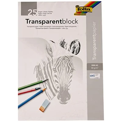 Afbeelding van Rayher Hobby 8147900 transparant papier, A3, blok 25 vellen, 80 g/m2