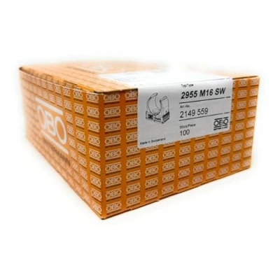Afbeelding van OBO Bettermann M16 Quick klemmen, klemklem, buisklem, vastzetbaar, diepzwart, 16 mm, 20 stuks