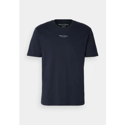 Afbeelding van Marc O&#039;Polo Short Sleeve LOGO Print Tshirt basic, Heren, Maat: 3XL, Dark navy