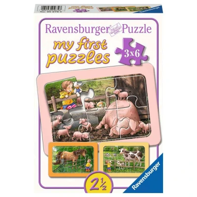 Afbeelding van Ravensburger Kinderpuzzel 05679 Lotta op de boerderij Mijn eerste puzzel voor kinderen vanaf 2,5 jaar (6 onderdelen)