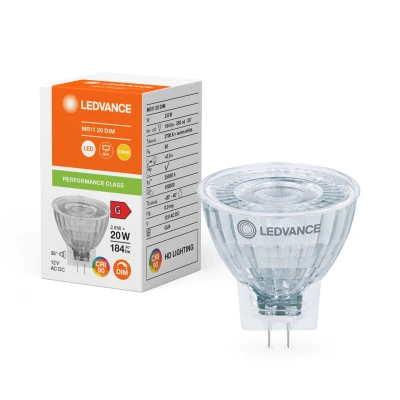 Afbeelding van Ledvance Performance LED Spot Reflector GU4 MR11 4.5W 345lm 36D 927 Zeer Warm Wit Beste Kleurweergave Dimbaar Vervangt 35W