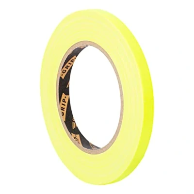 Afbeelding van GRIP Eventbasics GT PRO Spike Tape neongeel, weefseltape 10 mm x 25 m, tape, kunst, markeren, knutselen