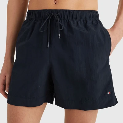 Afbeelding van Tommy Hilfiger Medium Drawstring Zwemshorts, Heren, Maat: XL, Desert sky