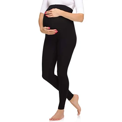 Afbeelding van Merry Style Dames Moederschap Lange Legging van Viscose MS10 297 (Zwart, M)