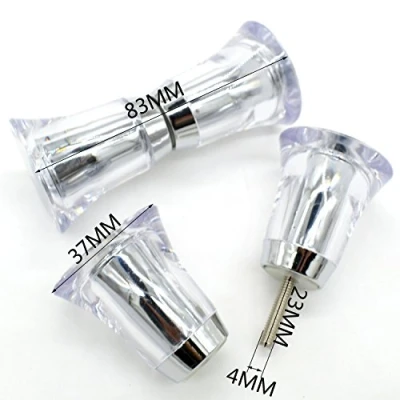 Afbeelding van YuanQian 2 Paar x Douche Deurkruk/Knop Heldere Acryl Kegel Gevormd Hoge Kwaliteit