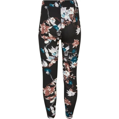 Afbeelding van Urban Classics SOFT AOP Legging voor kinderen, Maat: 110/116, Blacksoftflower