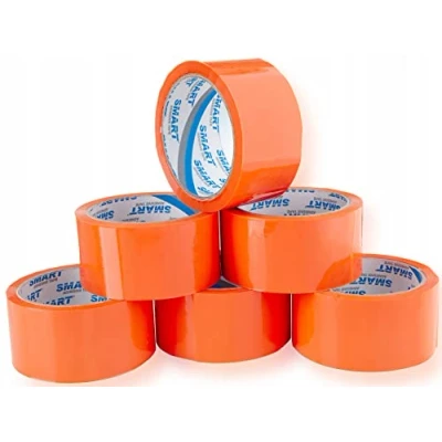 Afbeelding van Plakband kleur: oranje 6 stuks 48 mm x 45 m pakketband verpakkingstape kleurrijk