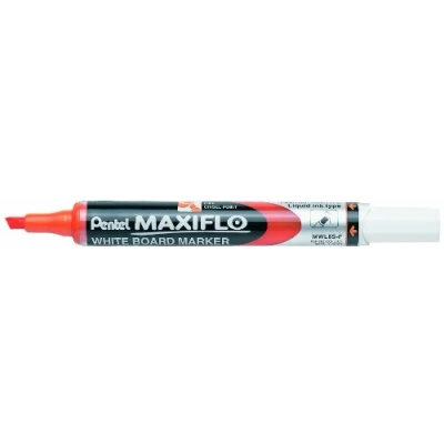 Afbeelding van Pentel Maxiflo whiteboard marker, droog afwisbaar, medium wigpunt, 12 stuks, oranje