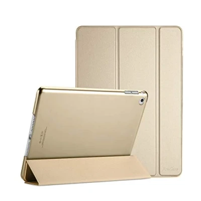 Afbeelding van ProCase Hoes voor 2015 iPad Mini 4, ultra slank, lichte staande case met doorzichtige frosted back Smart Cover goud