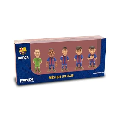 Afbeelding van MINIX COLLECTIBLE FIGURINES 5 Pack van 7cm voetballers Een miniatuur Marvel voor elke voetballiefhebber. FC Barcelona, Araujo, Ter Stegen, Gavi, Pedri, Lewandowski, 7 cm