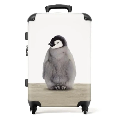 Afbeelding van NoBoringSuitcases.com Grote koffer Kinderkoffer geschikt voor jongens en meisjes Reiskoffer medium met 4 wielen Trolley op wieltjes 60 liter Bagage rolkoffer groot kinderen Ruimbagage valies 20kg Reisbagage &amp; reisaccessoires middelmaat