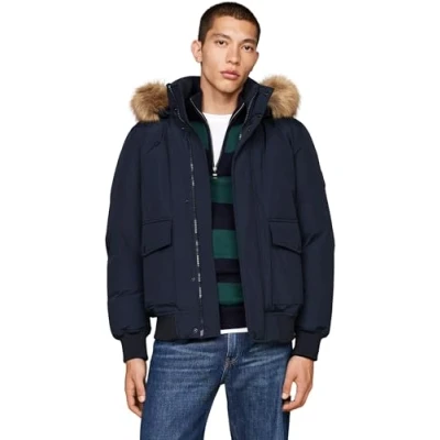 Afbeelding van Tommy Hilfiger Heren ROCKIE DOWN BOMBER MW0MW37412, Bomberjas, Blauw, L, Blauw (Woestijnhemel), L