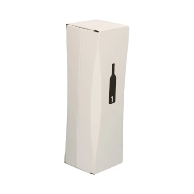 Afbeelding van Flesverpakking Easyfold 83x83x360mm met Plak &amp; Tearstrip Wit
