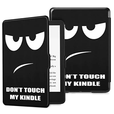 Afbeelding van FINTIE Slimshell hoesje voor 6,8 inch Kindle Paperwhite (11e generatie 2021) en Signature Edition Premium lichtgewicht PU lederen hoes met Auto Sleep/Wake, (Z Dont Touch)