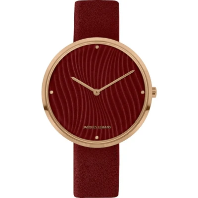 Afbeelding van Jacques Lemans Analog Quarz Horloge, Dames, Maat: One Size, Rot