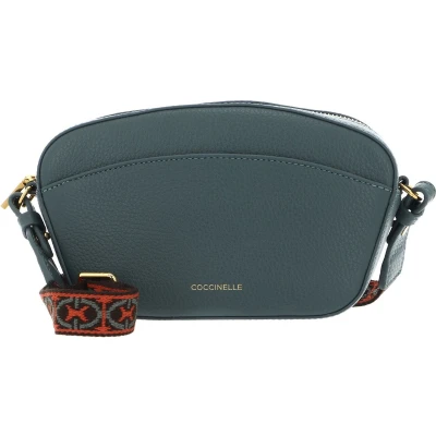 Afbeelding van COCCINELLE Leren Schoudertas Enchanteuse Mini Bag Grained Leather Kale Green Groen