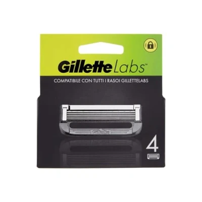 Afbeelding van Gillette Labs Scheermesjes voor heren, 4 reserveonderdelen met 5 messen, comfort en diepte, compatibel scheerapparaten