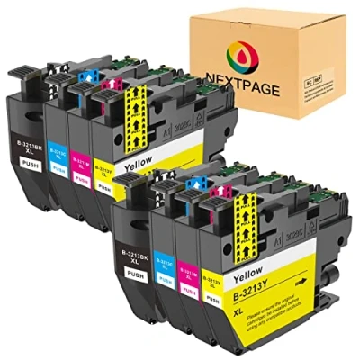 Afbeelding van Nextpage LC3213XL Compatibel met Brother LC3213 LC 3213 LC3211 Inktpatronen voor DCP J572DW J772DW J774DW MFC J497DW J491DW J890DW J895DW (2 zwart, 2 cyaan, magenta, geel)
