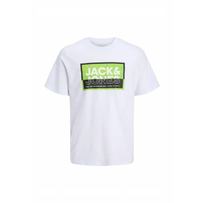 Afbeelding van Jack &amp; Jones LOGO Rundhalsausschnitt Tshirt print, Heren, Maat: Small, White