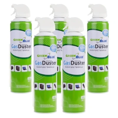 Afbeelding van GreenBlue Set van 5 stuks Perslucht Computerschoonmaakspray GB600 600ml