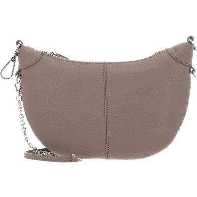 Afbeelding van COCCINELLE Leren Schoudertas Virtual Mini Bag Grained Leather Warm Taupe
