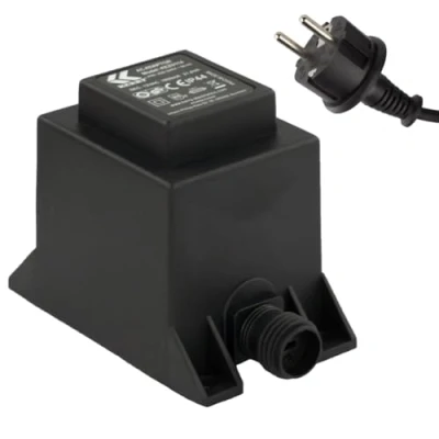 Afbeelding van Kerry Transformator, 12 V, 21,6 VA AC/AC wisselstroom, voor buiten, IP44, bijv. ledverlichting en pompen, lengte 1,5 m