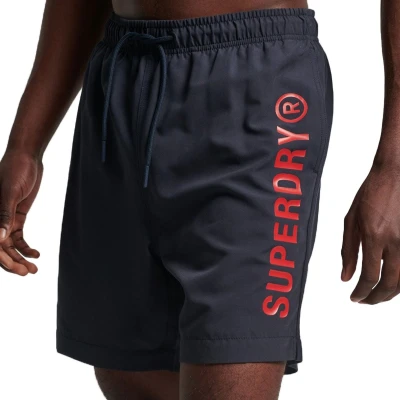 Afbeelding van Superdry CORE Sport Zwemshorts, Heren, Maat: Small, Eclipse navy