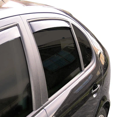 Afbeelding van ClimAir Zijwindschermen Master Dark (achter) passend voor Honda Civic 5 deurs 2012 2017