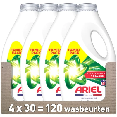 Afbeelding van 4x Ariel Vloeibaar Wasmiddel Original 30 Wasbeurten 1350 ml
