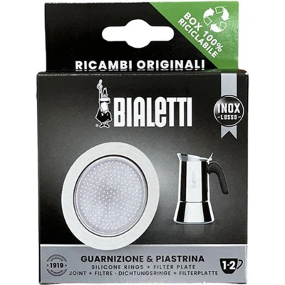 Afbeelding van Bialetti Filterplaatje + Siliconen Ring voor 2 kops RVS percolators
