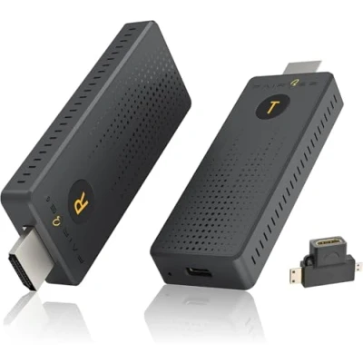Afbeelding van Draadloze HDMI zender en ontvanger, 4K, FAIRBEE Wireless Extender Kit, 2 in 1 adapter meegeleverd, plug and play, ontvanger