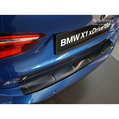 Afbeelding van Avisa Zwart RVS Achterbumperprotector passend voor BMW X1 II F48 M Pakket 2015 &#039;Ribs&#039;