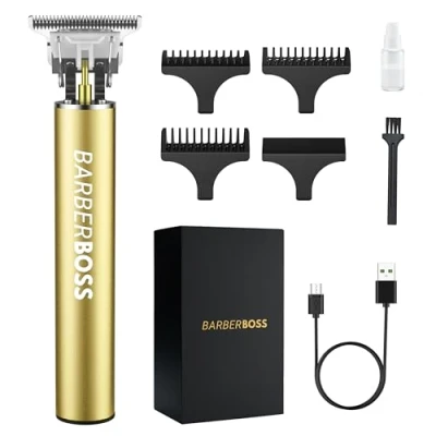 Afbeelding van Barberboss baardtrimmer heren en draadloze tondeuse heren, voor herenkapsel, precisiedetailtrimmer QR 2070