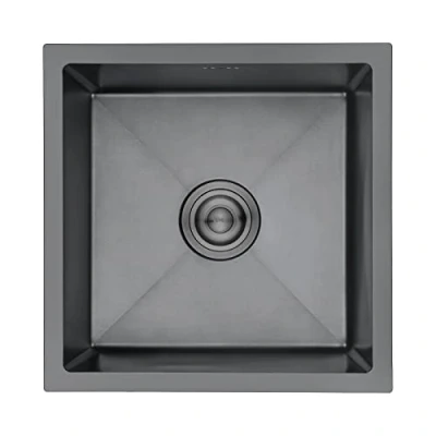 Afbeelding van Ibergrif M84040B keukenspoelbak 40 x cm, onderbouwspoelbak met afvoerfilter, roestvrij staal