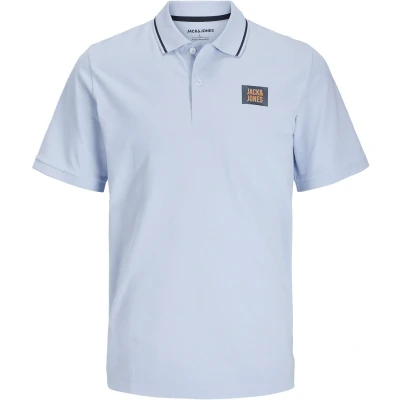 Afbeelding van JACK&amp;JONES PLUS JJHUDSON POLO SS PLS Heren Poloshirt Chambray Blue