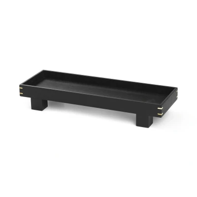 Afbeelding van Ferm Living Bon houten dienblad X small Zwartgebeitst eikenhout