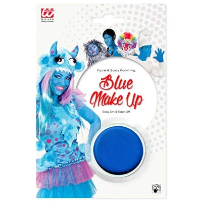Afbeelding van Widmann 4062L Make up in een badkuip voor unisex kinderen, Aliens, Clowns, Donker, Gotisch, Bloemen, Papegaaien, Carnaval, Halloween, 9,6 Ml, Blauwe kleur