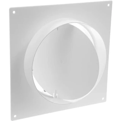 Afbeelding van 5&quot; Inch Duct Connector Flens met Backdraft Demper Plastic Rechte Pijp voor Verwarming Koeling Inlaatuitlaat Ventilatiesysteem Kanaalkoppeling Wandplaat Montage Joint (125mm)
