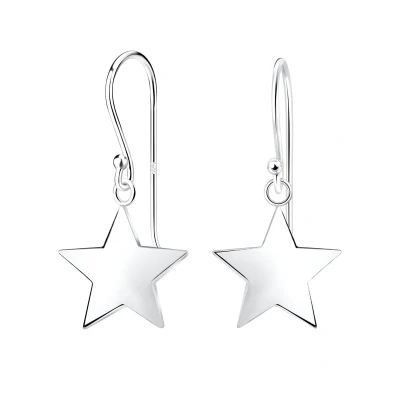 Afbeelding van JoyS Zilveren ster oorbellen 11 mm oorhangers