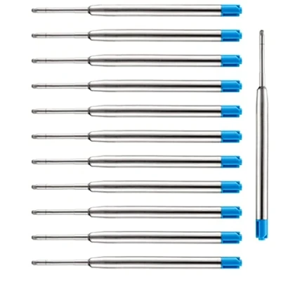Afbeelding van 30 stuks vervangbare Balpenvullingen Vulling van metaal Glad schrijven (blauw)