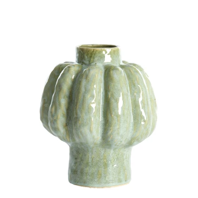 Afbeelding van Light &amp; Living Vaas ALIVERI Ø25x29cm Groen