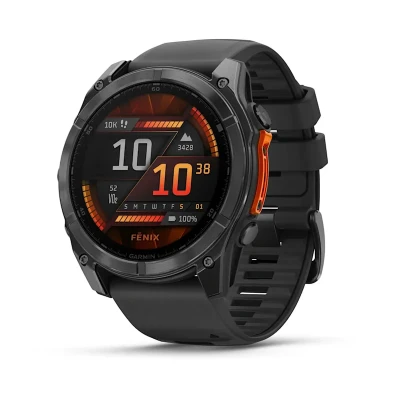 Afbeelding van Garmin fēnix 8 51mm AMOLED Multisport Smartwatch 100+ sport apps LED Zaklamp Microfoon en speaker 10ATM Waterdicht tot 29 dagen batterij Donkergrijs/zwart