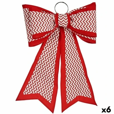 Afbeelding van Lasso Kerstversiering 40 x 60 cm Wit Rood PVC (6 Stuks)