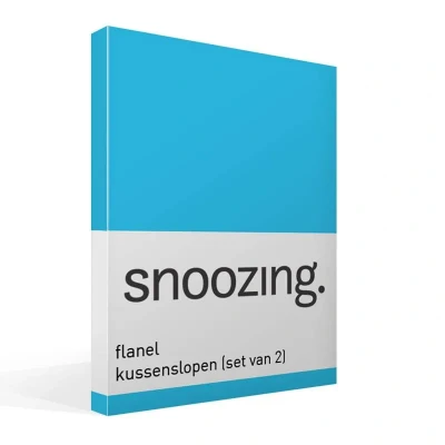 Afbeelding van Snoozing Flanel Kussenslopen Set van 2 40x60 cm Turquoise