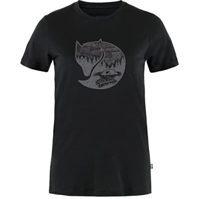 Afbeelding van T Shirt Fjällräven Women Abisko Wool Fox SS Black Iron Grey XL